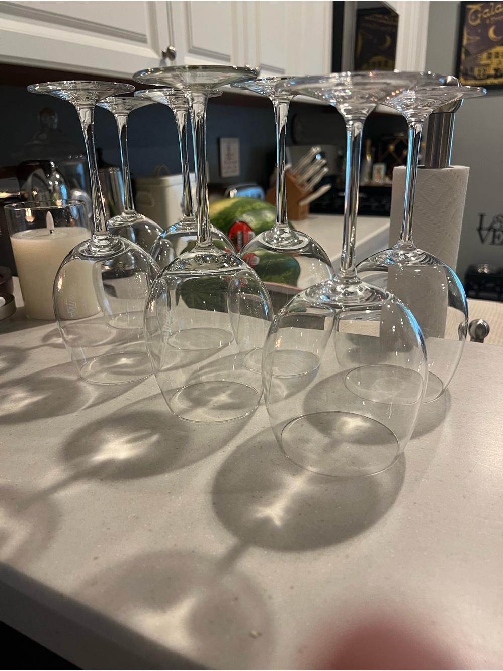 Classic Clear White Wine Glasses - Set of 5–like new!
